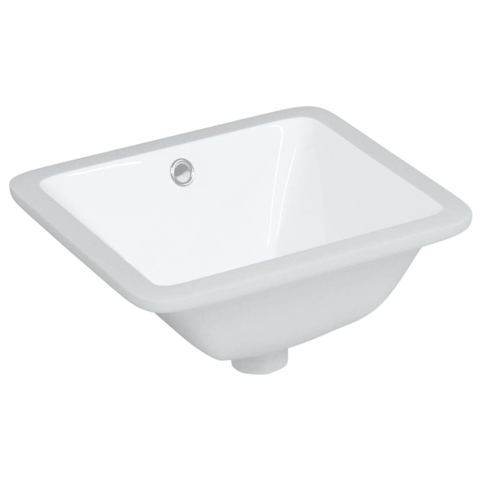 (36.5 x 32 x 15.5 cm) vidaXL Bathroom Sink Basin Sink Toilet Wash Basin White Rectangular Ceramic