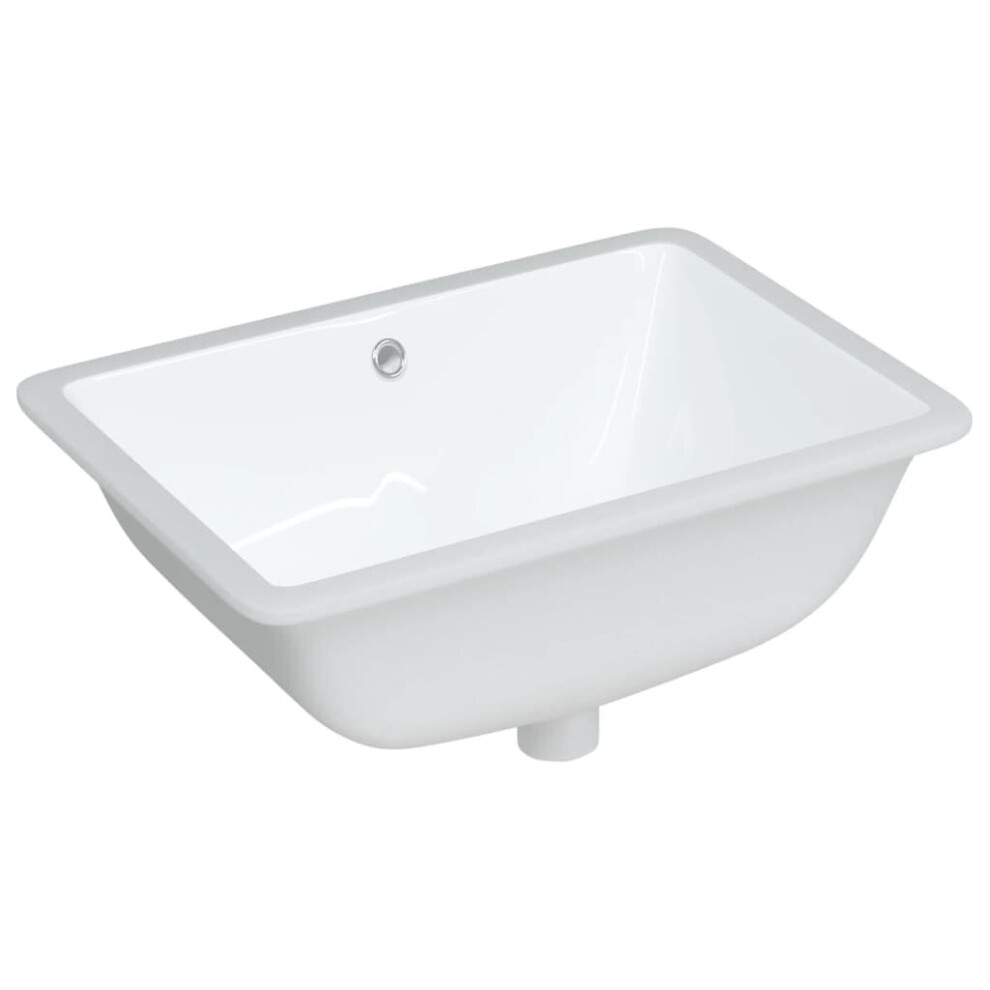 (55.5 x 37.5 x 19 cm) vidaXL Bathroom Sink Basin Sink Toilet Wash Basin White Rectangular Ceramic