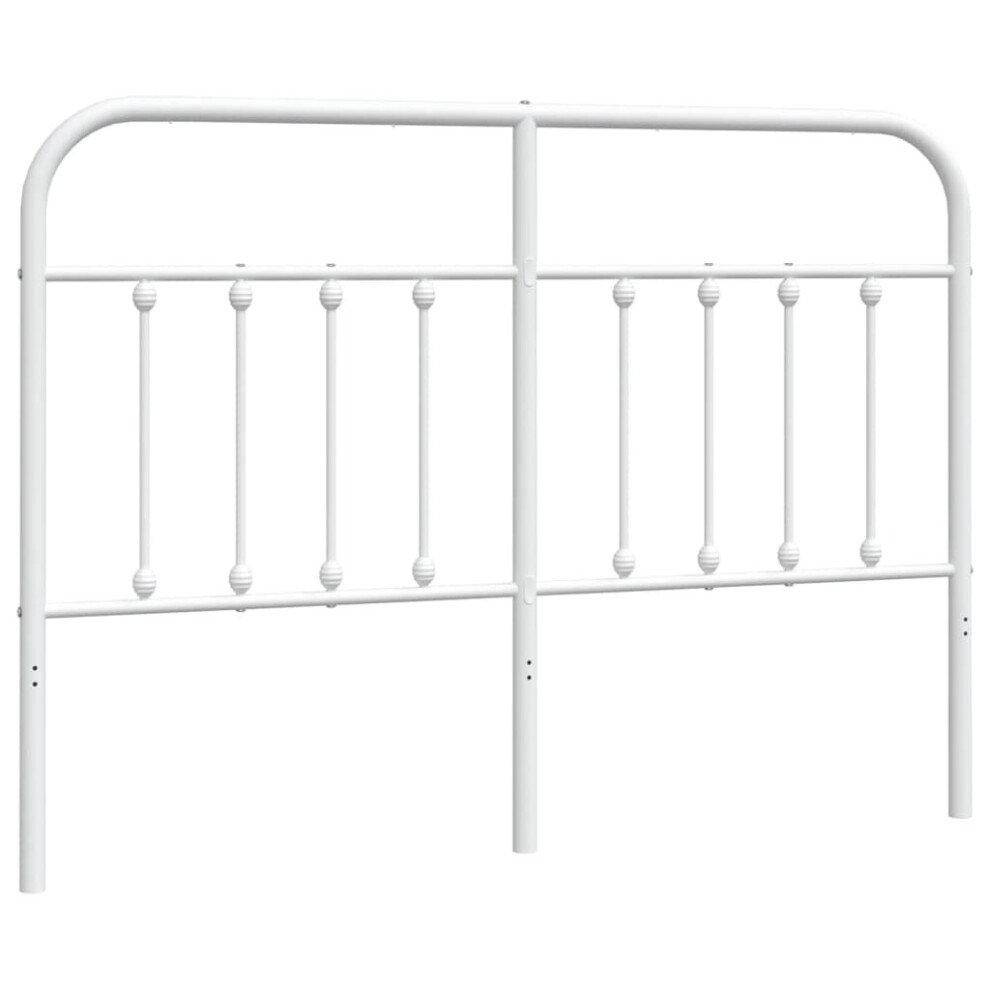 Vidaxl (White, 135 Cm) Metal Headboard Bed Header Bed Headboard Black Headboard Black 75 Cm White,Black