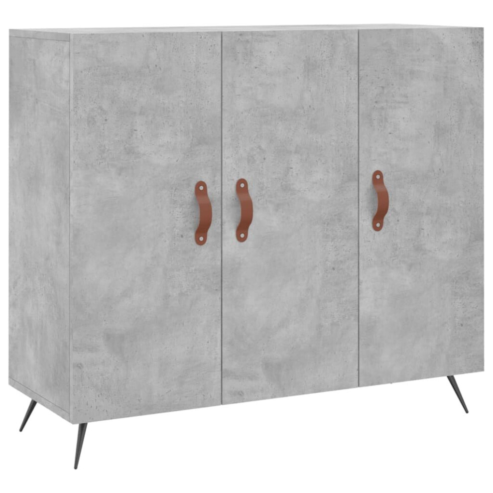 Vidaxl (Concrete Grey) Sideboard Storage Cabinet Side Cabinet Cupboard White Engineered Wood