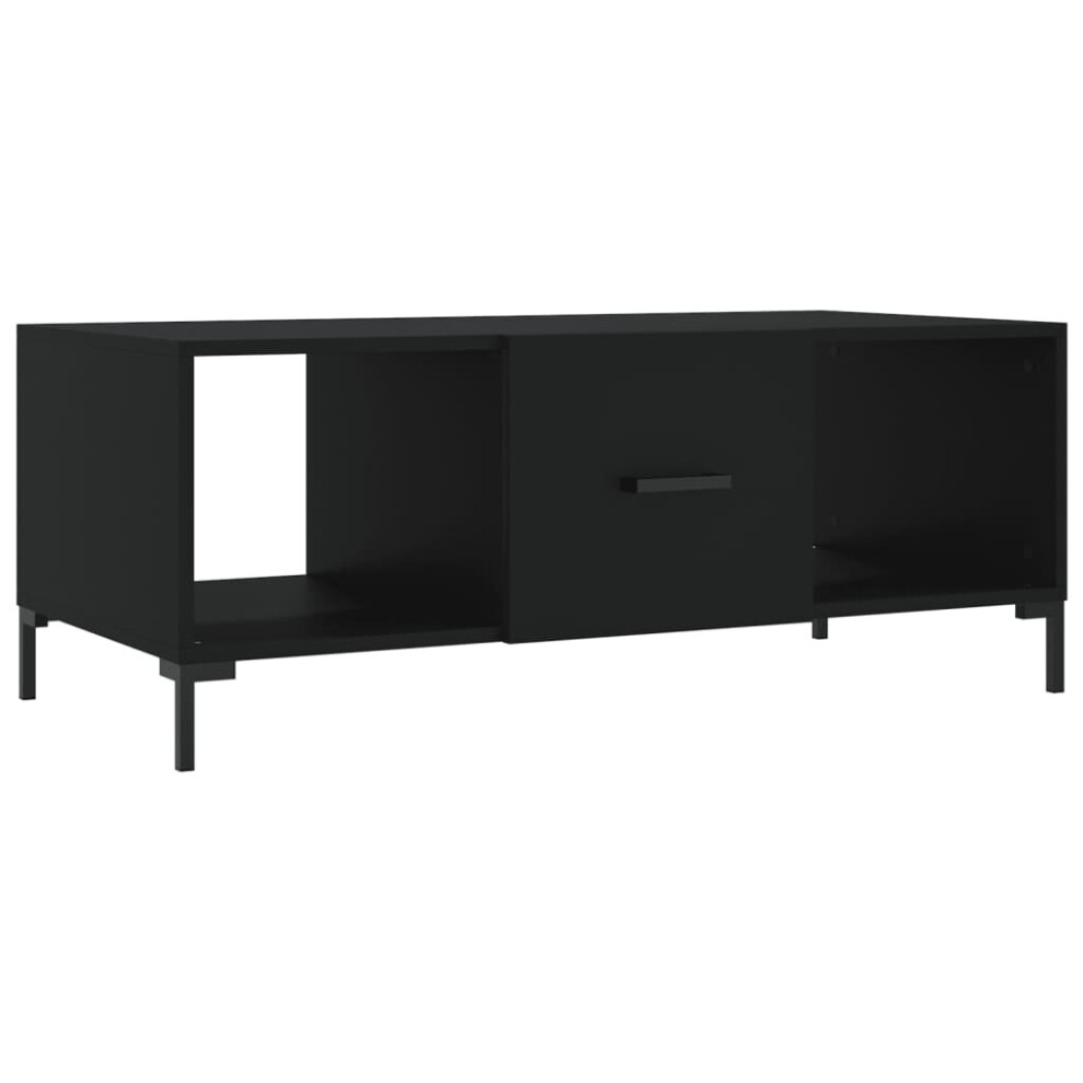 Vidaxl (Black) Coffee Table Side Table Sofa Table With Storage White Engineered Wood