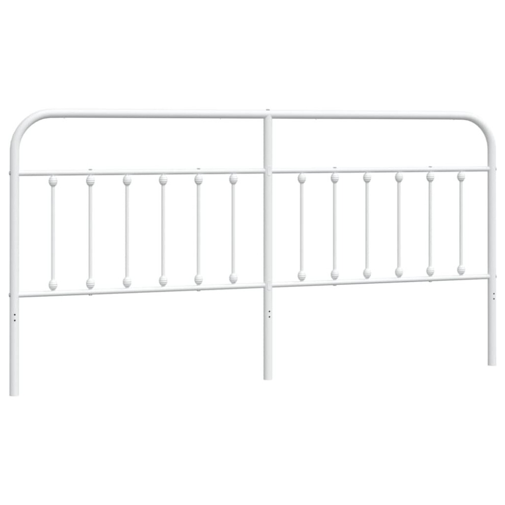 Vidaxl (White, 200 Cm) Metal Headboard Bed Header Bed Headboard Black Headboard Black 75 Cm White,Black