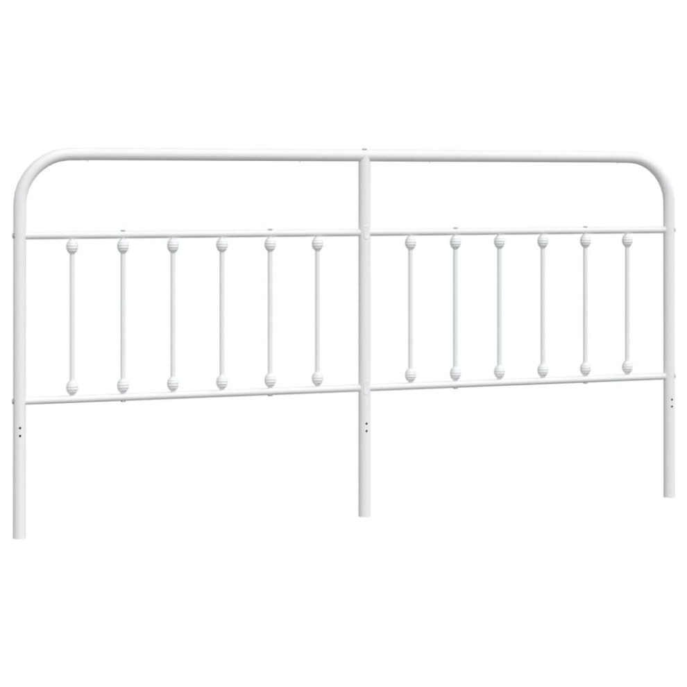 (white, 200 cm) vidaXL Metal Headboard Bed Header Bed Headboard Black Headboard Black 75 cm