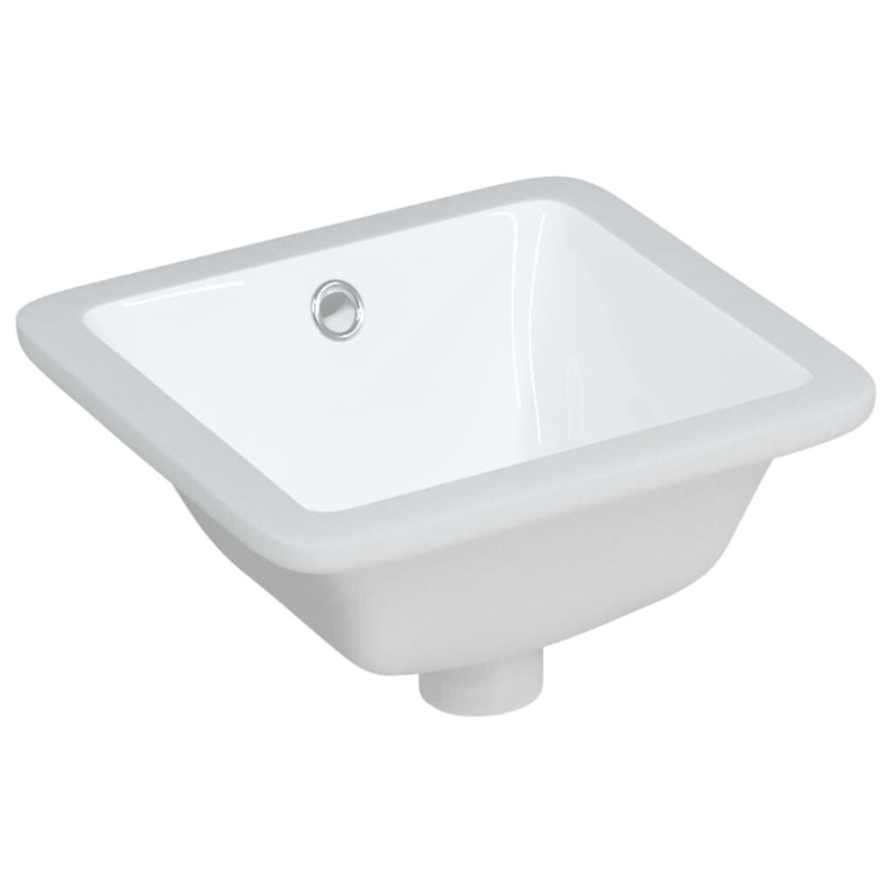 (30.5 x 27 x 14 cm) vidaXL Bathroom Sink Basin Sink Toilet Wash Basin White Rectangular Ceramic