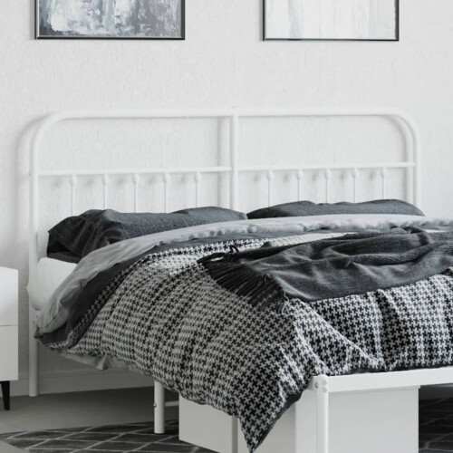 VidaXL vidaXL Ersatz-Kopfteil Metall Weiß 180 cm 2