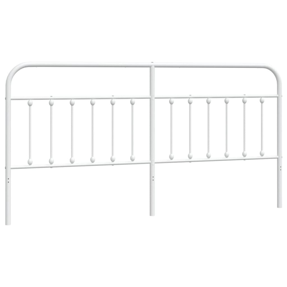 Vidaxl (White, 193 Cm) Metal Headboard Bed Header Bed Headboard Black Headboard Black 75 Cm White,Black