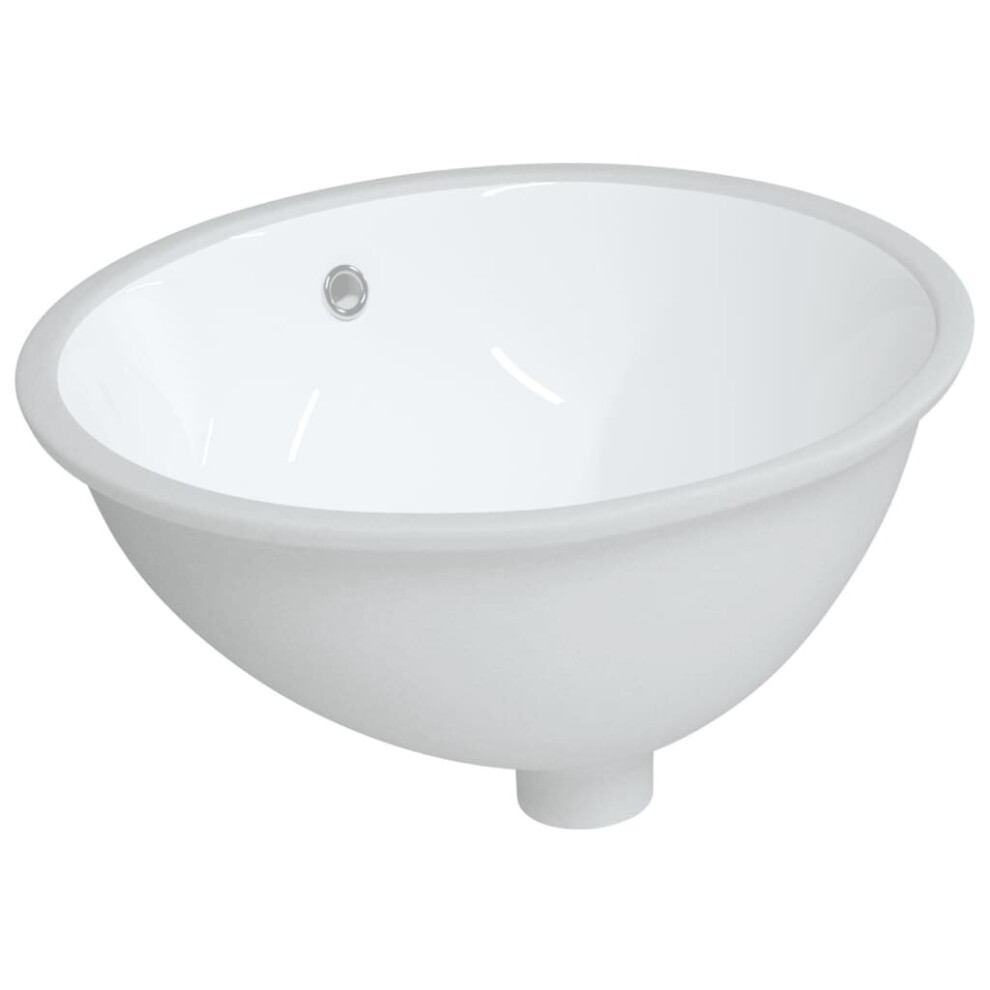 (49 x 40.5 x 21 cm) vidaXL Bathroom Sink Basin Sink Wash Basin Toilet Basin White Oval Ceramic