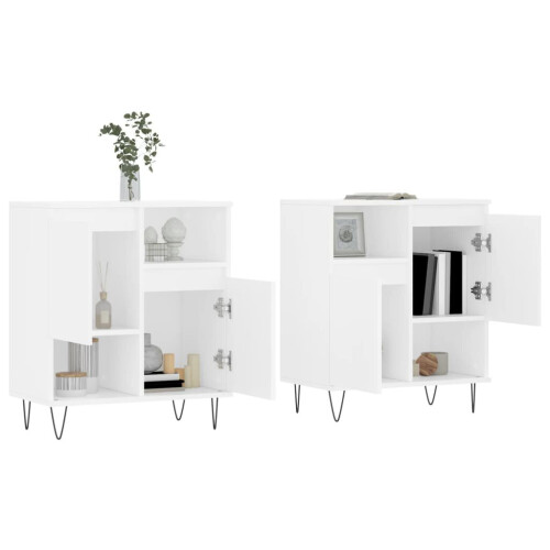 VidaXL (white) vidaXL Sideboard Storage Cupboard Highboard Home Side Cabinet Engineered Wood 2