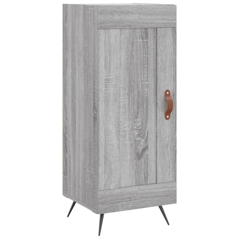 (grey sonoma) vidaXL Sideboard Storage Cabinet Side Cabinet Cupboard White Engineered Wood