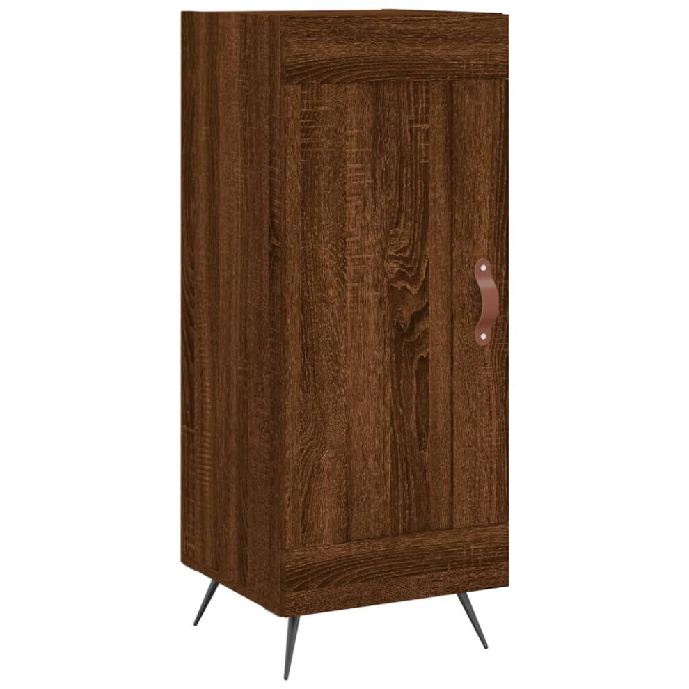 (brown oak) vidaXL Sideboard Storage Cabinet Side Cabinet Cupboard White Engineered Wood