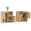VidaXL (sonoma oak) vidaXL Sideboard Storage Cupboard Highboard Home Side Cabinet Engineered Wood 3