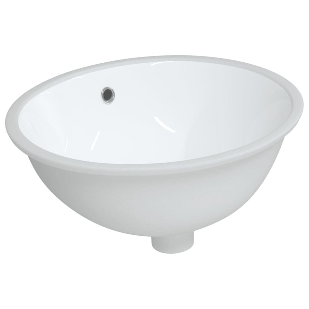 (47 x 39 x 21 cm) vidaXL Bathroom Sink Basin Sink Wash Basin Toilet Basin White Oval Ceramic