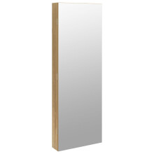 (brown) vidaXL Mirror Jewellery Cabinet Cupboard with LED Lights Wall Mounted White