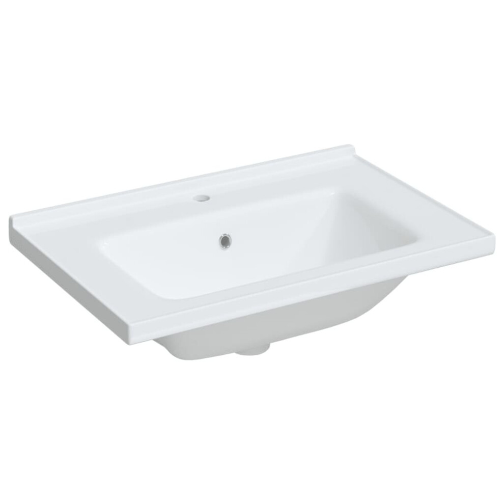 (71 x 48 x 19.5 cm) vidaXL Bathroom Sink Toilet Basin Sink Wash Basin White Rectangular Ceramic