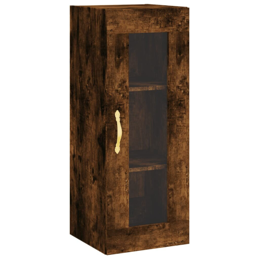 (smoked oak) vidaXL Wall Mounted Cabinet Bathroom Cabinet Storage Cabinet Cupboard White