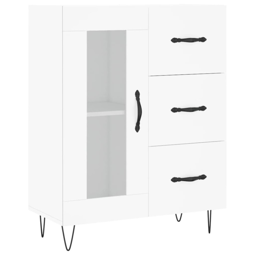 (white) vidaXL Sideboard Storage Cabinet Side Cabinet Cupboard White Engineered Wood