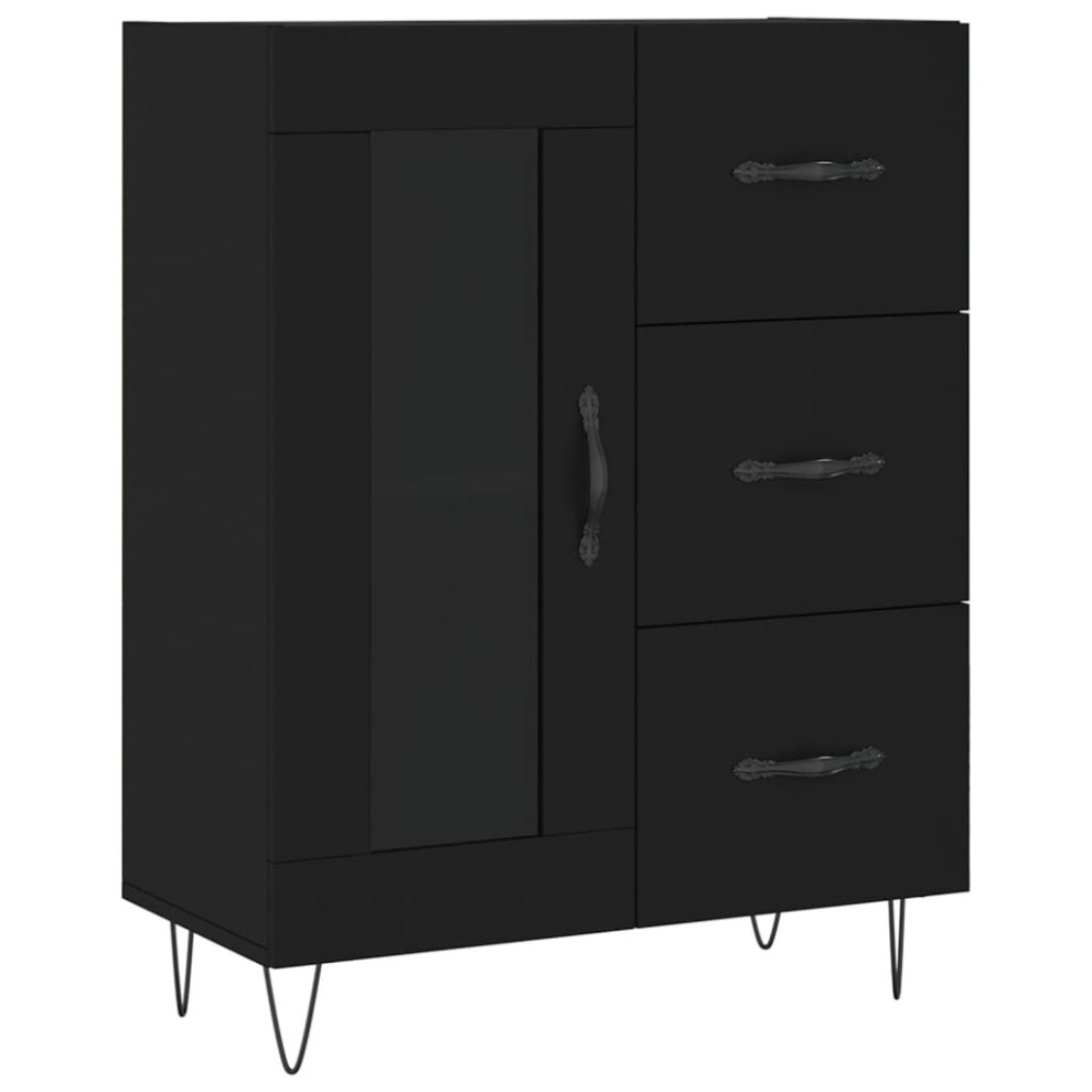 Vidaxl (Black) Sideboard Storage Cabinet Side Cabinet Cupboard White Engineered Wood