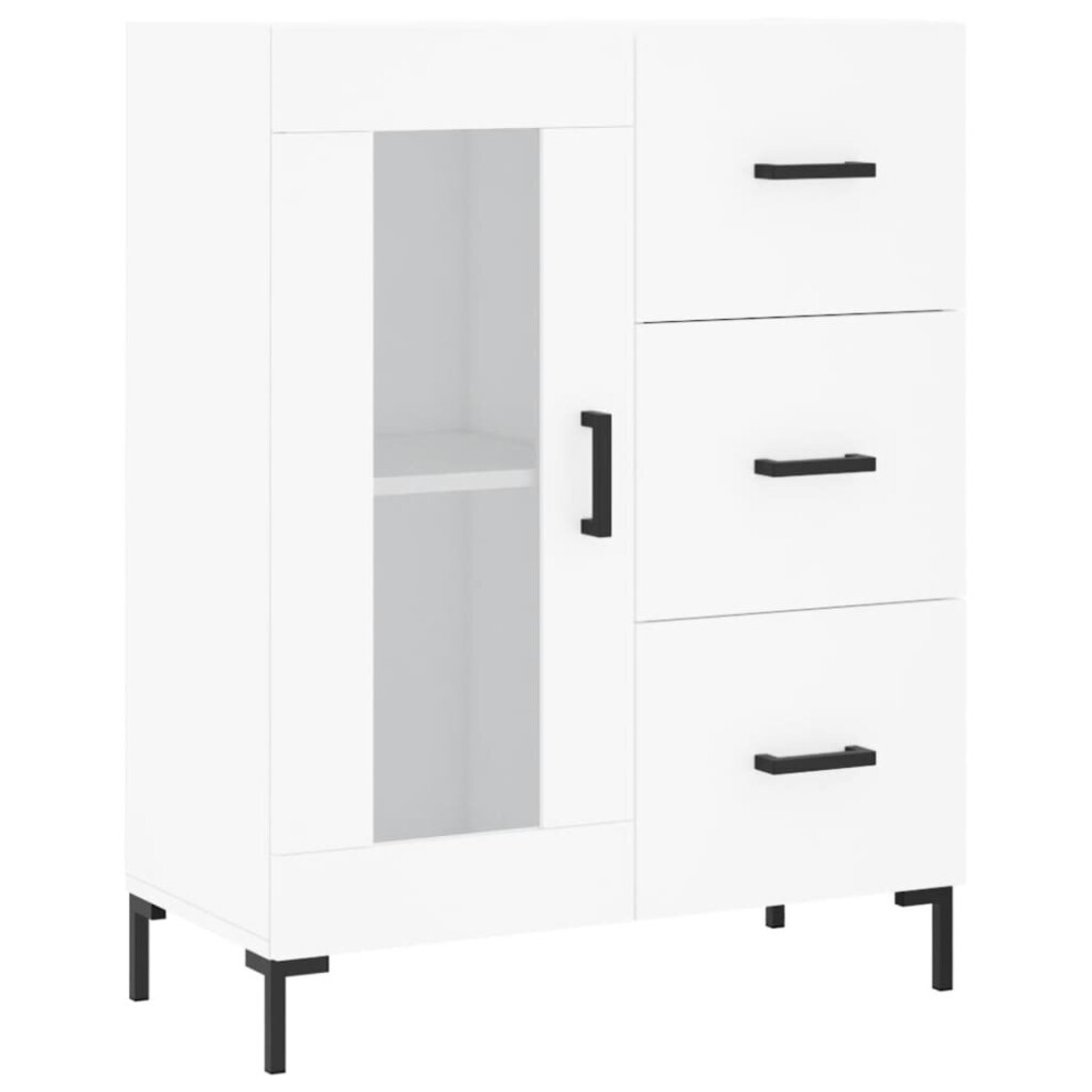 (white) vidaXL Sideboard Storage Cabinet Side Cabinet Cupboard White Engineered Wood