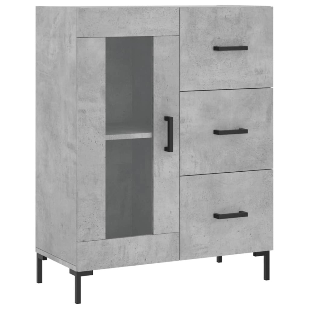 (concrete grey) vidaXL Sideboard Storage Cabinet Side Cabinet Cupboard White Engineered Wood