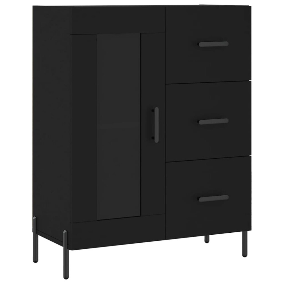 Vidaxl (Black) Sideboard Storage Cabinet Side Cabinet Cupboard White Engineered Wood