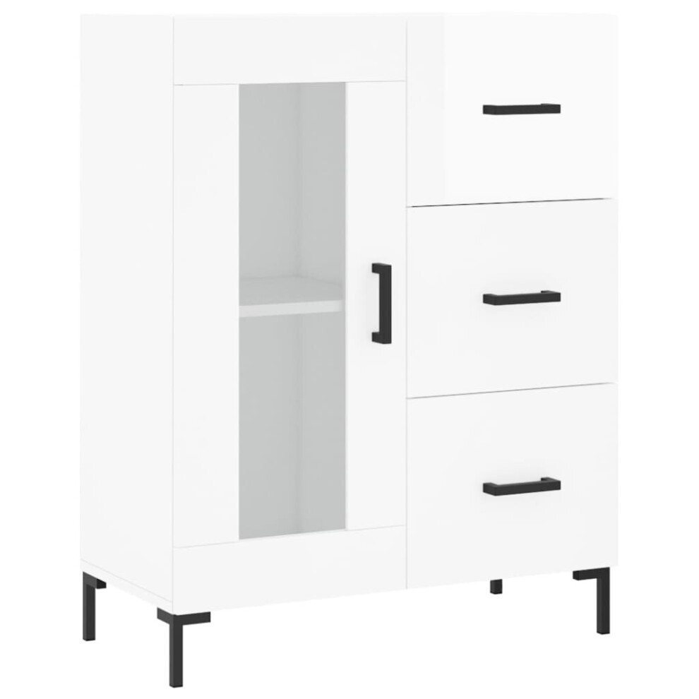 (high gloss white) vidaXL Sideboard Storage Cabinet Side Cabinet Cupboard White Engineered Wood