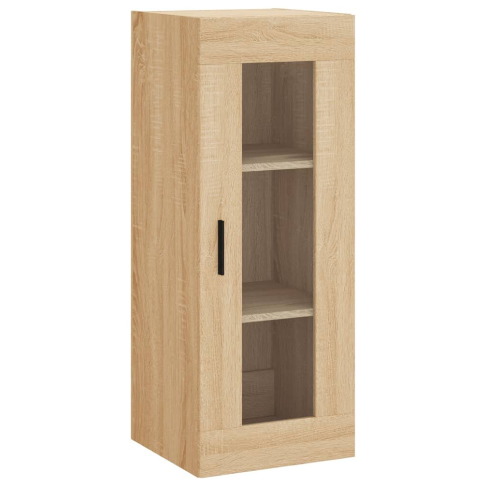 Vidaxl (Sonoma Oak) Wall Mounted Cabinet Bathroom Cabinet Storage Cabinet Cupboard White