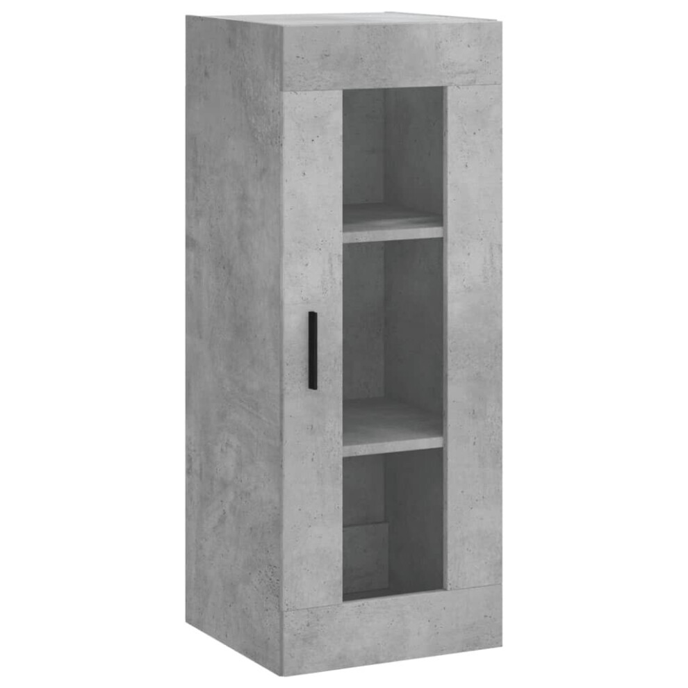 Vidaxl (Concrete Grey) Wall Mounted Cabinet Bathroom Cabinet Storage Cabinet Cupboard White White,Grey