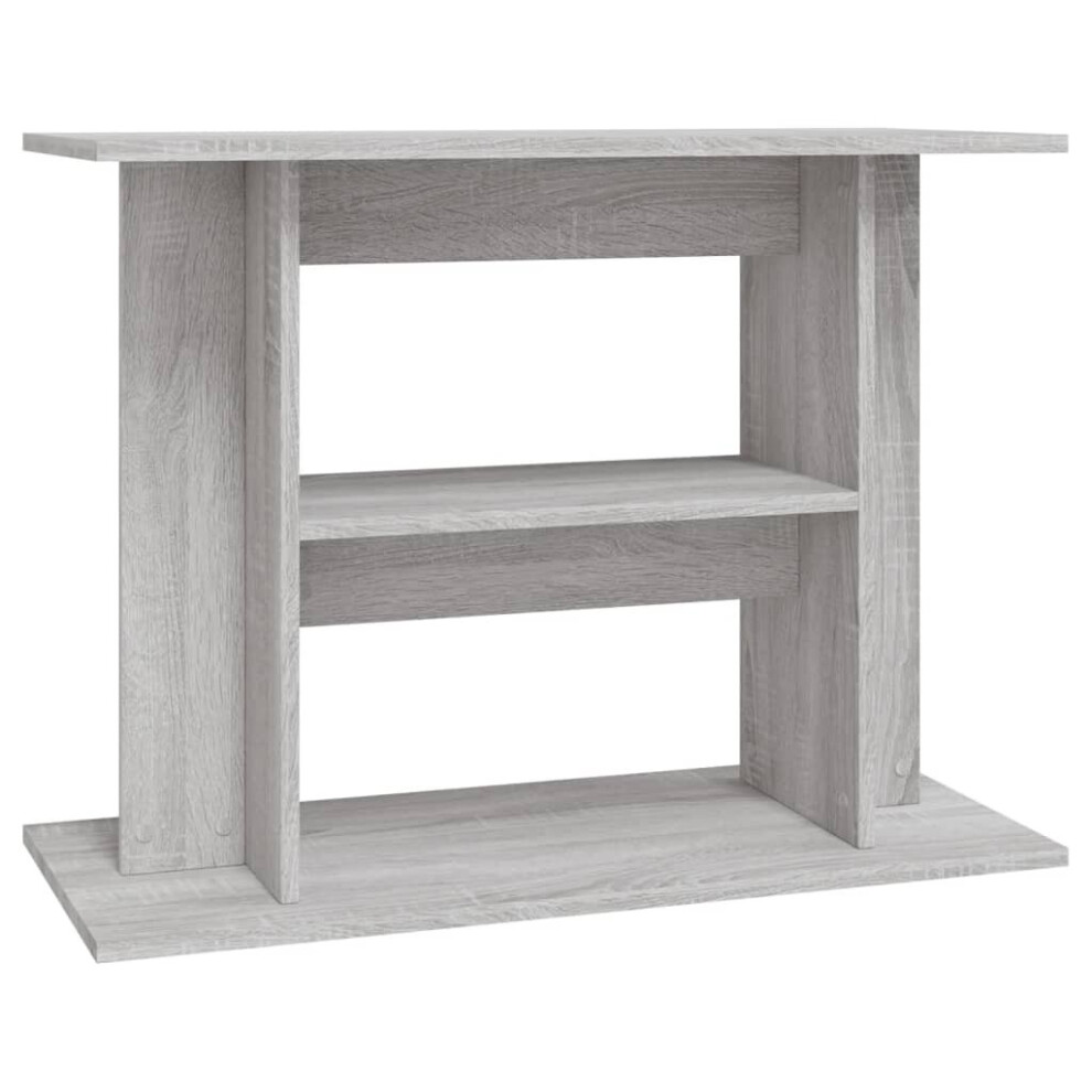 (grey sonoma, 80 x 35 x 60 cm) vidaXL Aquarium Stand Fish Tank Stand Aquarium Base Sonoma Oak Engineered Wood