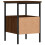VidaXL (brown oak) vidaXL Bedside Cabinets Nightstand Bedside Table 2 pcs Black Engineered Wood 9