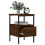 VidaXL (brown oak) vidaXL Bedside Cabinets Nightstand Bedside Table 2 pcs Black Engineered Wood 5