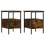 VidaXL (smoked oak) vidaXL Bedside Cabinets Nightstand Bedside Table 2 pcs Black Engineered Wood 2