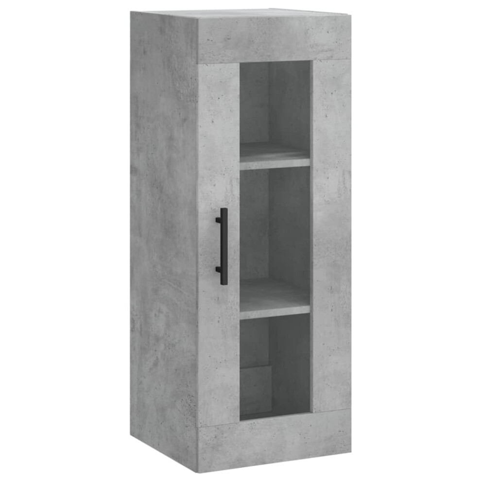 Vidaxl (Concrete Grey) Wall Mounted Cabinet Bathroom Cabinet Storage Cabinet Cupboard White White,Grey