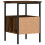VidaXL (smoked oak) vidaXL Bedside Cabinets Nightstand Bedside Table 2 pcs Black Engineered Wood 9