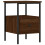 VidaXL (brown oak) vidaXL Bedside Cabinets Nightstand Bedside Table 2 pcs Black Engineered Wood 3