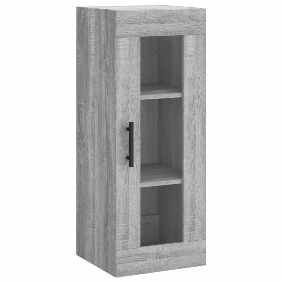 Vidaxl (Grey Sonoma) Wall Mounted Cabinet Bathroom Cabinet Storage Cabinet Cupboard White White,Grey