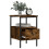 VidaXL (smoked oak) vidaXL Bedside Cabinets Nightstand Bedside Table 2 pcs Black Engineered Wood 5