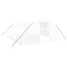 (white, 6 x 4 x 2 m) vidaXL Greenhouse Plant House with Steel Frame Polytunnel Greenhouse White
