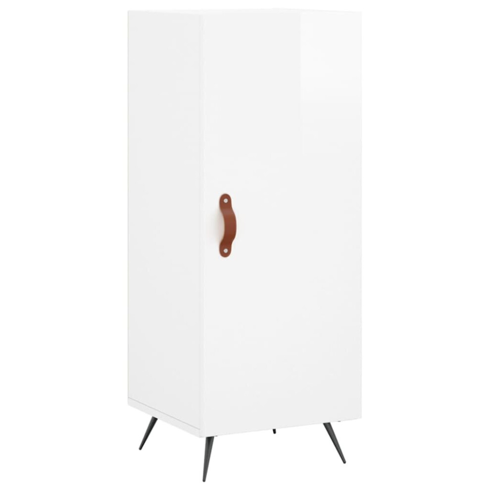 (high Gloss white) vidaXL Sideboard Storage Cabinet Side Cabinet Cupboard White Engineered Wood