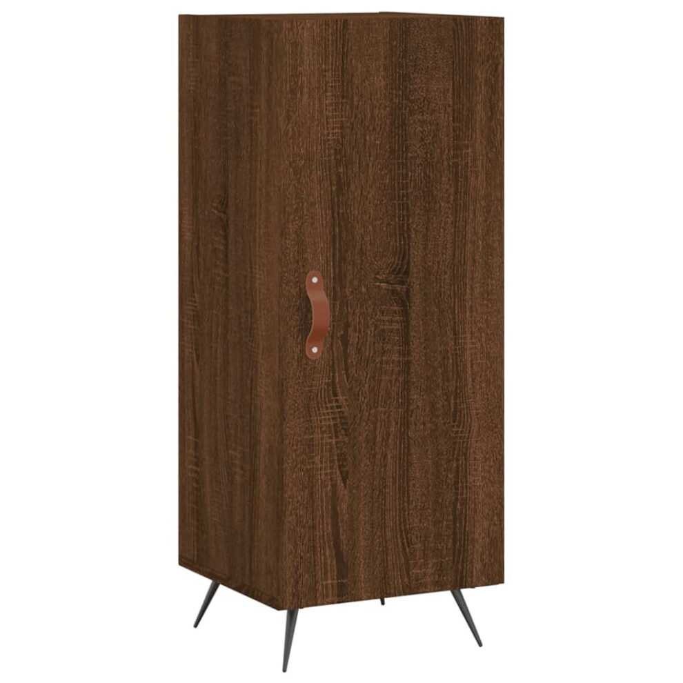 (brown oak) vidaXL Sideboard Storage Cabinet Side Cabinet Cupboard White Engineered Wood