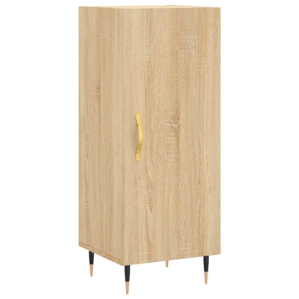 (sonoma oak) vidaXL Sideboard Storage Cabinet Side Cabinet Cupboard White Engineered Wood