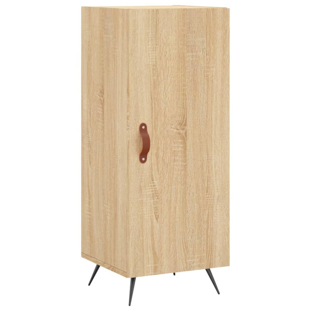 Vidaxl (Sonoma Oak) Sideboard Storage Cabinet Side Cabinet Cupboard Engineered Wood White