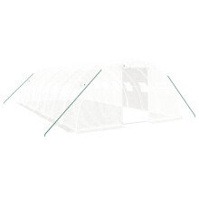 (white, 8 x 4 x 2 m) vidaXL Greenhouse Plant House with Steel Frame Polytunnel Greenhouse White