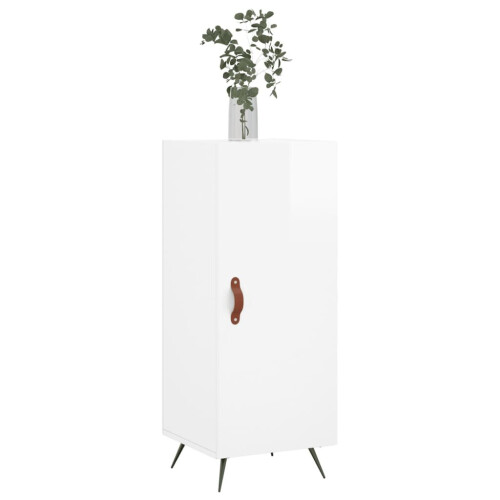 VidaXL (high gloss white) vidaXL Sideboard Storage Cabinet Side Cabinet Cupboard White Engineered Wood 2