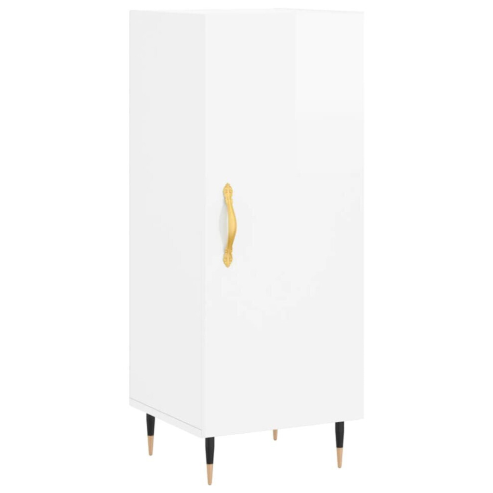 (high gloss white) vidaXL Sideboard Storage Cabinet Side Cabinet Cupboard White Engineered Wood