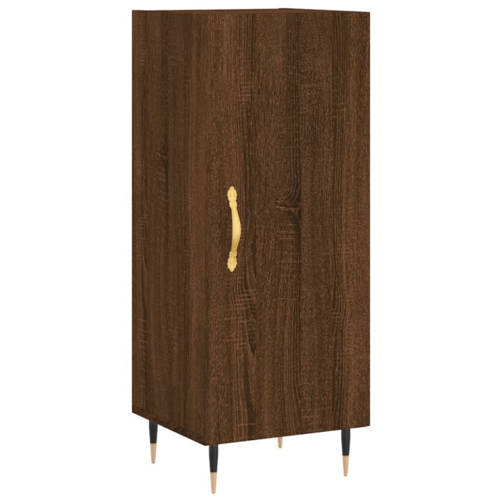 (brown oak) vidaXL Sideboard Storage Cabinet Side Cabinet Cupboard White Engineered Wood