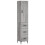 VidaXL (grey sonoma) vidaXL Highboard Sideboard Storage Cabinet High Gloss White Engineered Wood 2