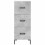 VidaXL (concrete grey) vidaXL Highboard Sideboard Storage Cabinet High Gloss White Engineered Wood 6