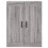 VidaXL (grey sonoma) vidaXL Highboard Sideboard Storage Cabinet High Gloss White Engineered Wood 6