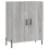 VidaXL (grey sonoma) vidaXL Highboard Sideboard Storage Cabinet High Gloss White Engineered Wood 7