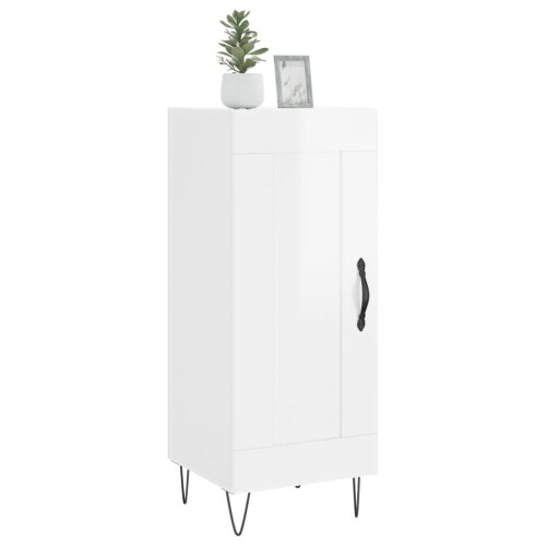 VidaXL (high gloss white) vidaXL Sideboard Storage Cabinet Side Cabinet Cupboard White Engineered Wood 2